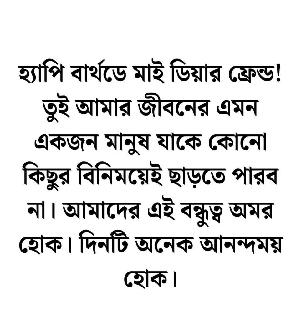 বেস্ট ফ্রেন্ড এর জন্মদিনের শুভেচ্ছা ক্যাপশন
